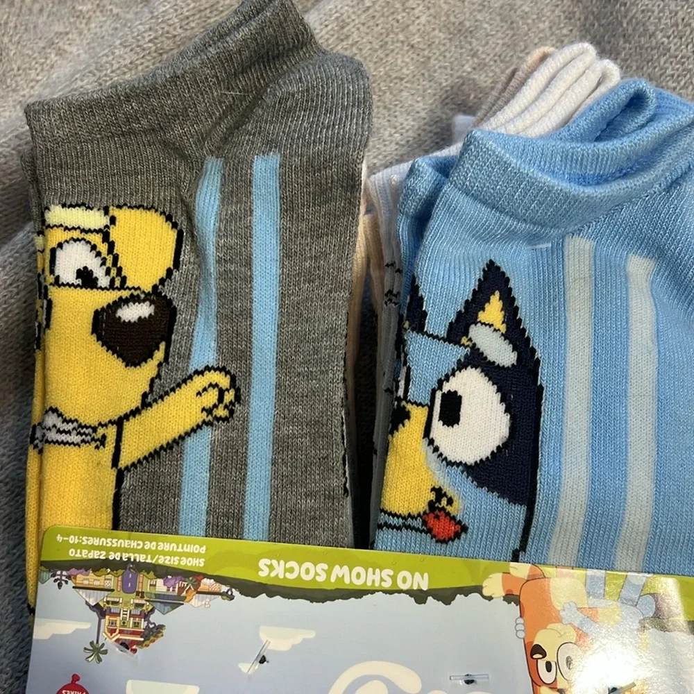 Bluey 10 Pack Boys No Show Character Socks. NWT-Unisex